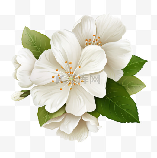 盛开的白色花朵花朵背景图片