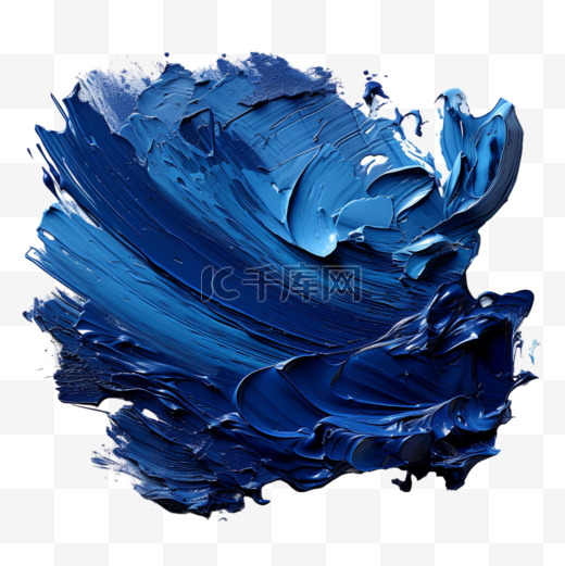 笔刷蓝色笔触水墨水彩纹理质感图片