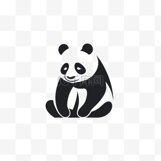 熊猫剪影标志设计模板。
有趣的懒惰动物标识概念图标。图片