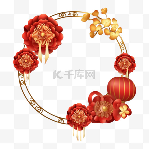 中国风节日新年氛围装饰边框图片