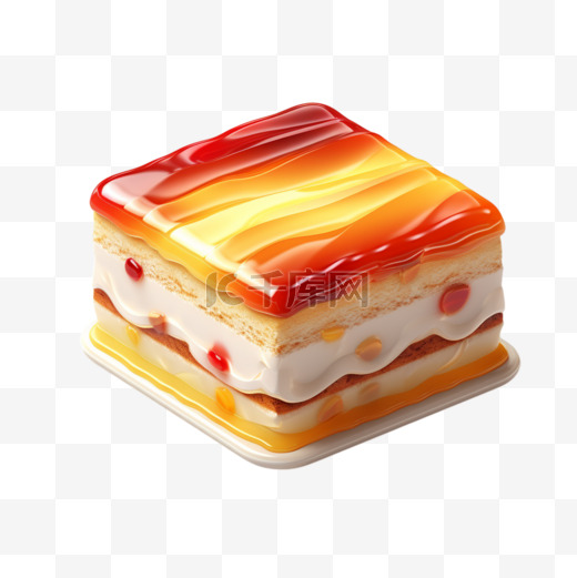 3D美食食物诱人清新充饥蛋糕盒子图片