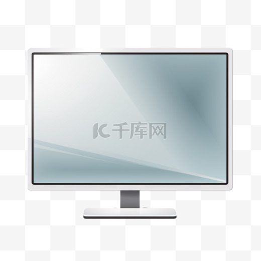 液晶显示器和空白平板电视屏幕。显示空白、科技数码、电子设备。图片