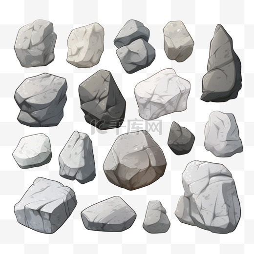 岩石和石头元素图片