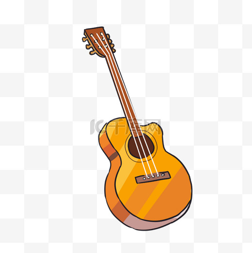 吉他乐器卡通元素图片