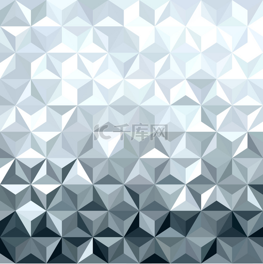 Metal silver 3d geometry low poly seamless pattern图片