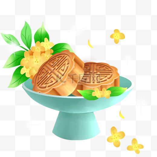 中秋节桂花月饼图片