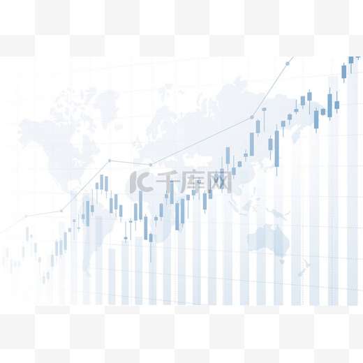 金融市场图表关于股票市场投资交易,牛角,熊角.商业理念和所有艺术设计的图解趋势。矢量说明.图片