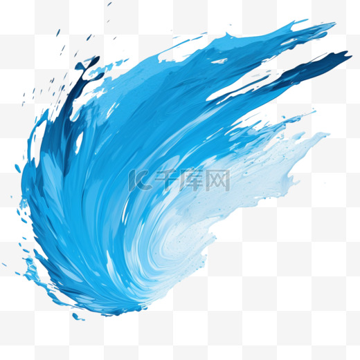 蓝色油漆污迹纹理矢量画笔笔划创意艺术图形集图片