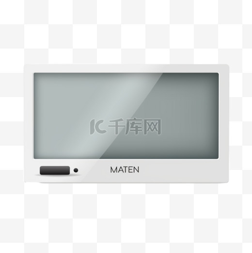 现代平板式纯白视频播放器模板图片