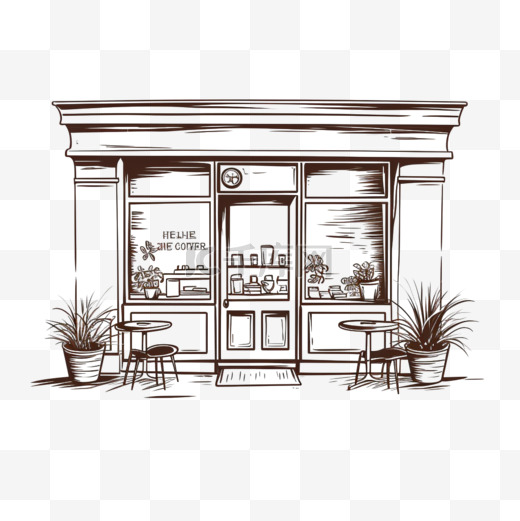 手绘雕刻咖啡店instagram故事图片