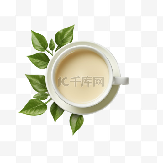 装满茶杯的平铺摄影图片