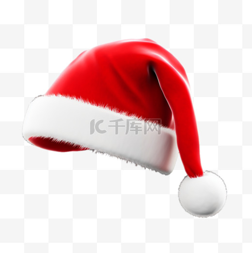 圣诞节红色圣诞帽3d素材元素免扣图片