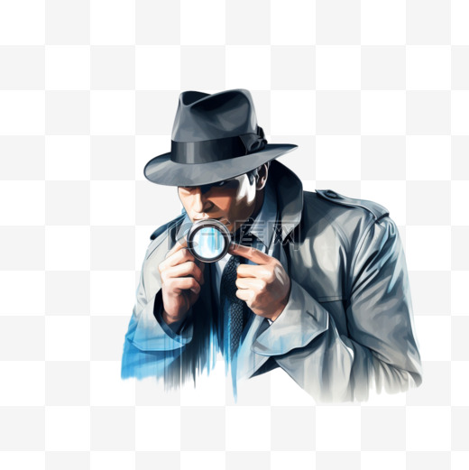 侦探帽子的招聘人员寻找合适的候选人图片