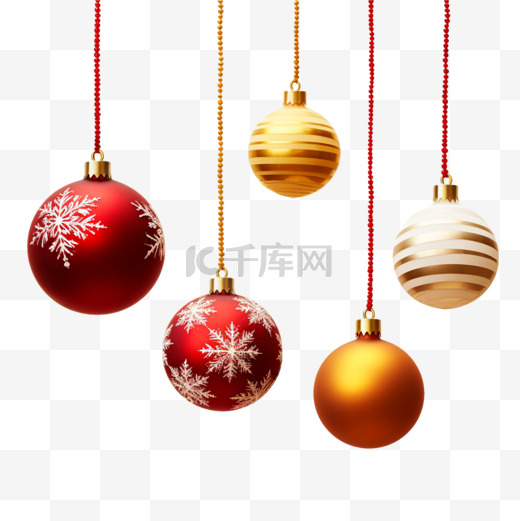 圣诞节圣诞彩球装饰免抠元素图片