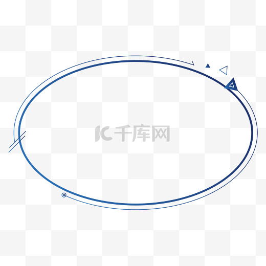 简约蓝色渐变科技圆框图片