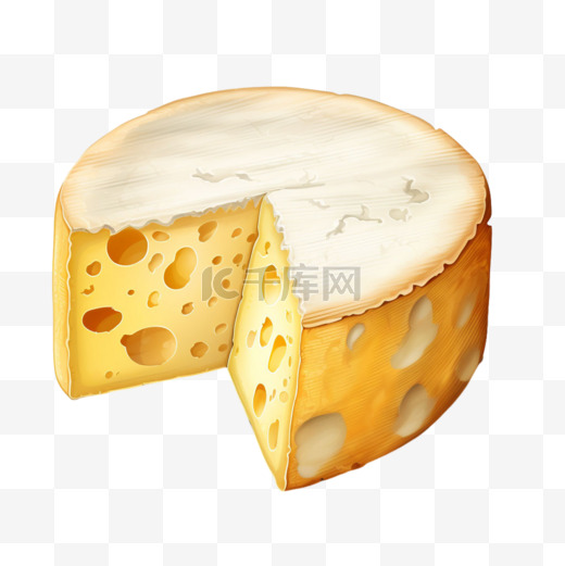 奶酪奶制品几何起司元素立体免扣图案图片
