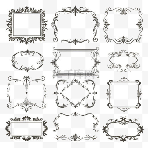 复古装饰框架插图集图片