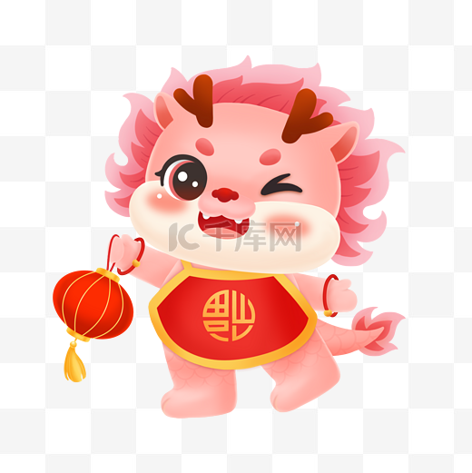 龙年春节新年龙形象龙宝宝灯笼图片