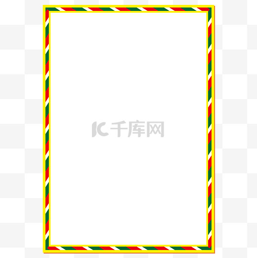 极简圣诞红绿彩条边框图片