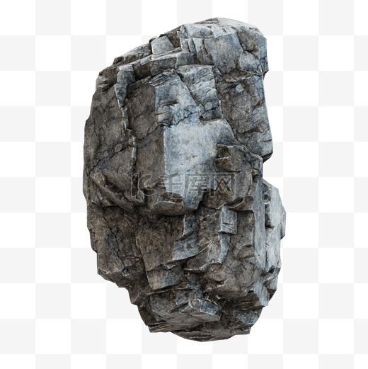 3D立体C4D石头岩石环境免抠元素图片