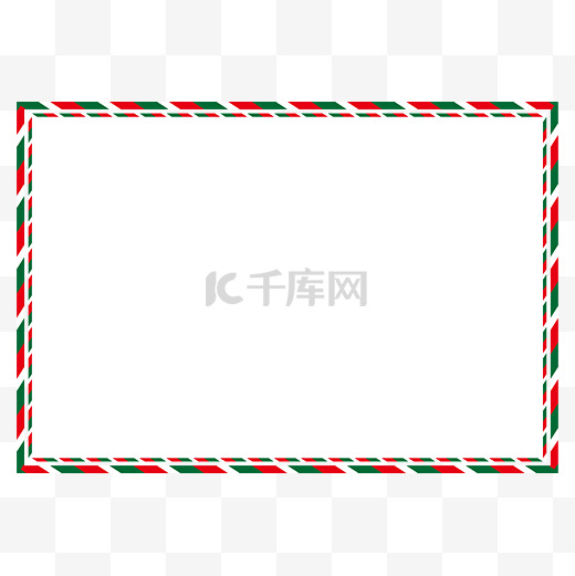 圣诞极简彩条边框素材文字框信纸图片