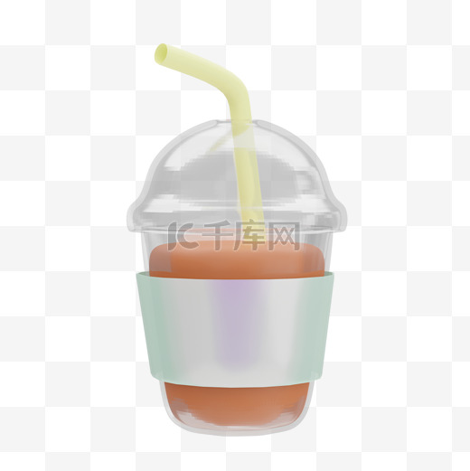 3D立体奶茶咖啡饮料杯子免抠图片图片