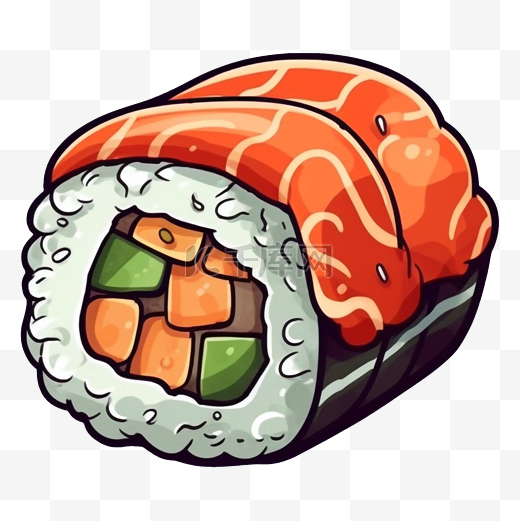 食物寿司三文鱼好吃图案图片