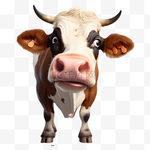 奶牛牲畜动物立体模型图片