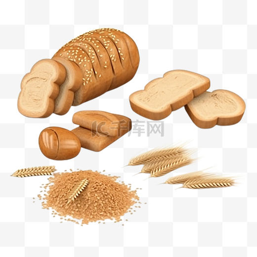 面包谷物食品图片