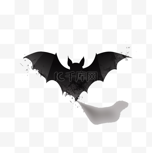 飞翔的蝙蝠黑色阴影图片