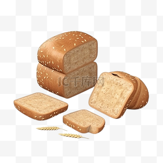 面包方形美食图片