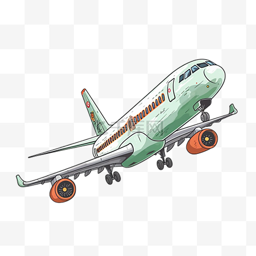 飞机浅绿色外观图片