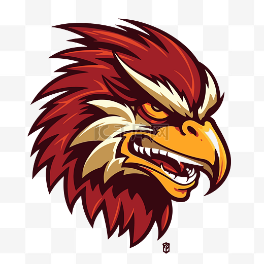 FSU 剪贴画鹰吉祥物标志海德堡高中卡通 向量图片