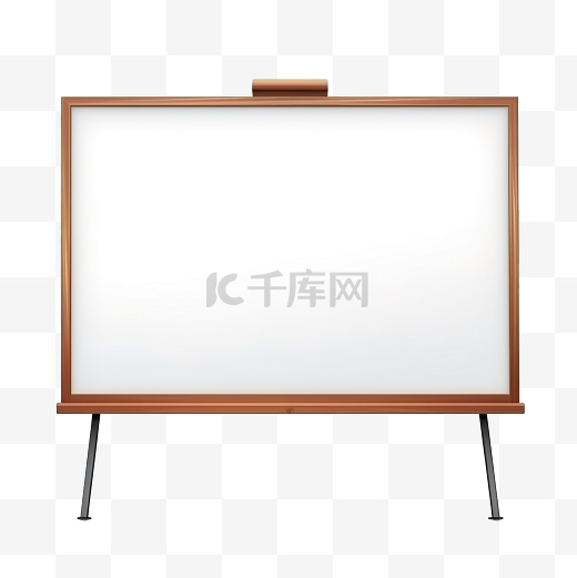 带有优雅木框的大型教室板，用于互动教学和人工智能生成的插图图片