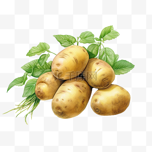 马铃薯蔬菜数字插图图片