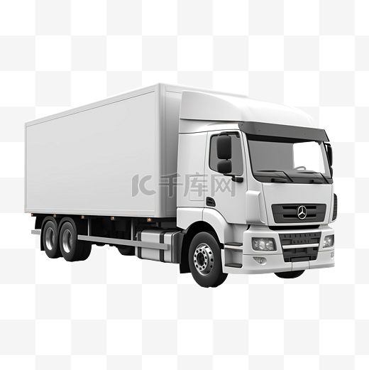 货运卡车的 3d 插图图片