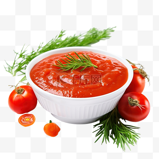 红番茄酱配莳萝图片