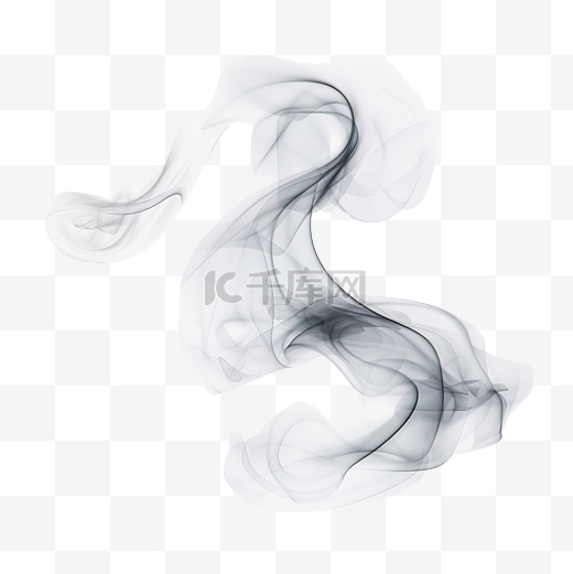 在透明背景上隔离的自由烟雾形状图片