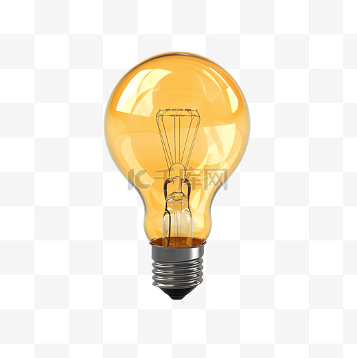 灯泡上搜索想法成功的 3d 插图图片
