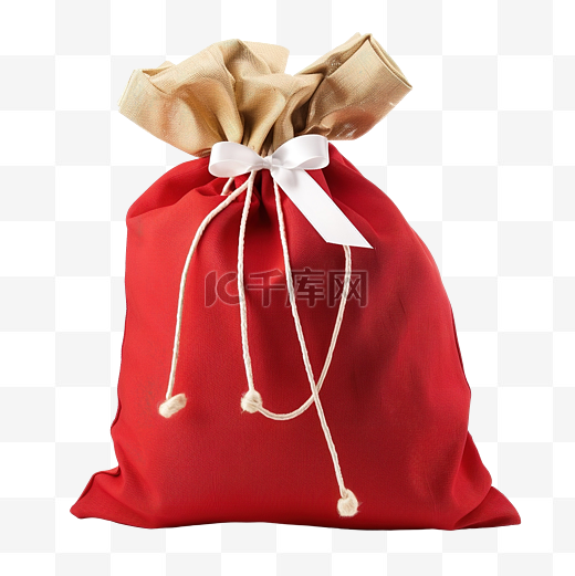 圣诞老人的袋子里装着礼物图片
