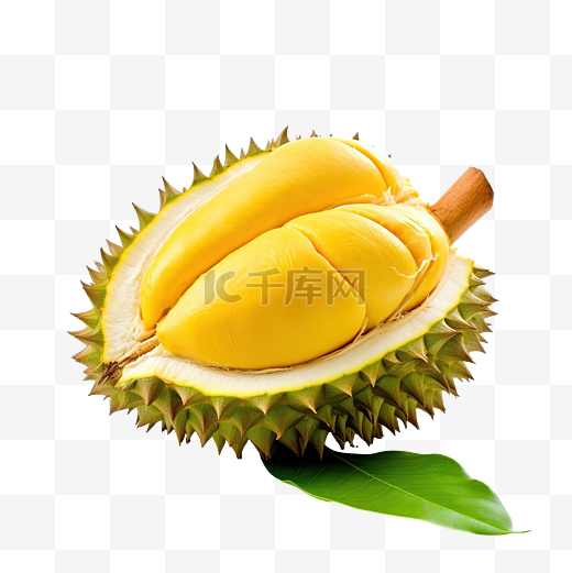 带刺的黄色榴莲 美味的热带水果图片