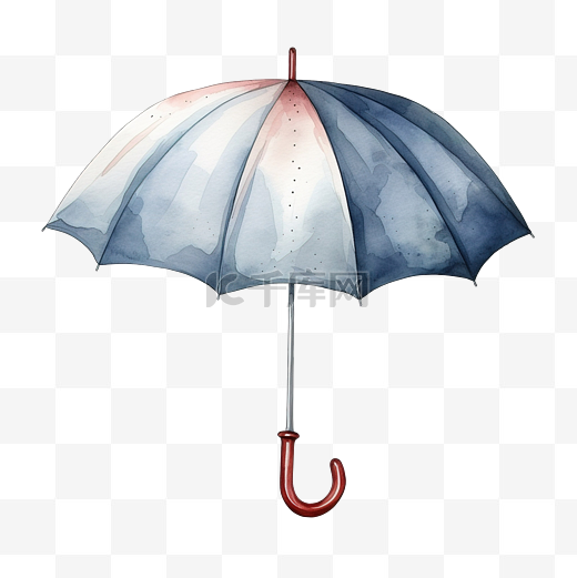水彩雨伞复古图片