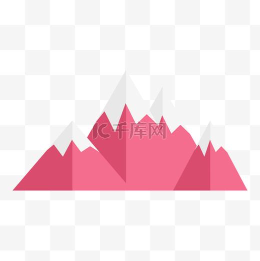 雪山山峰红色图片