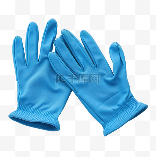 一双蓝色手套图片
