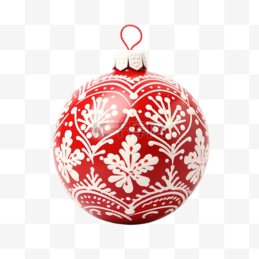 圣诞玩具球红色装饰民间斯堪的纳维亚北欧风格图片