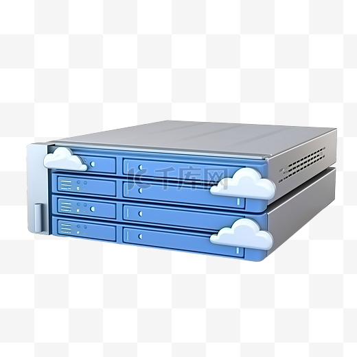云存储数字播放器 3d 插图图片