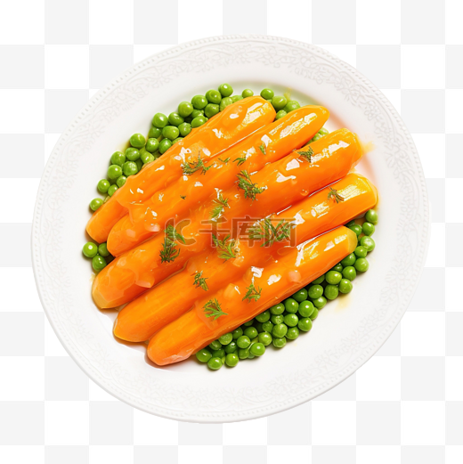 釉面胡萝卜豌豆图片