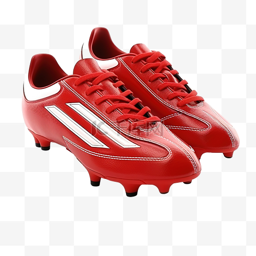 新的红色足球鞋图片