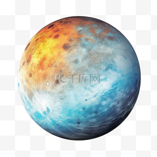 用生成人工智能创造的水星行星图片
