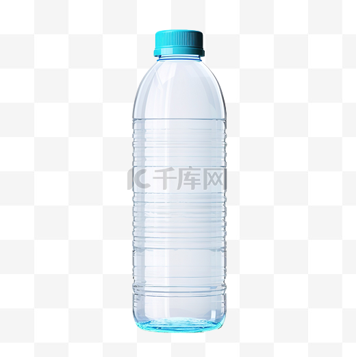 充满新鲜泉水水化和饮料概念的塑料水瓶图片